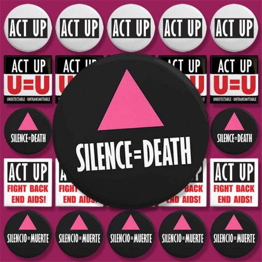25-PACK: Assorted ACT UP Buttons (five of each)