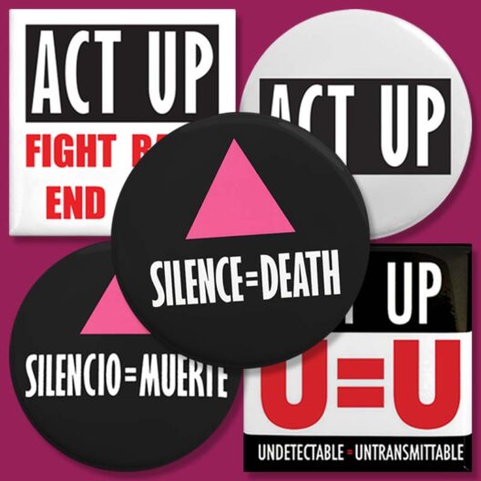 5-PACK: Assorted ACT UP Buttons (one of each)