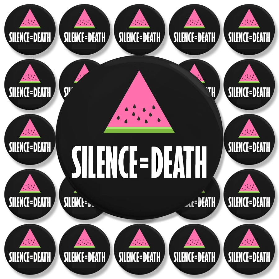 25-PACK: Silence=Death Watermelon BDS Button